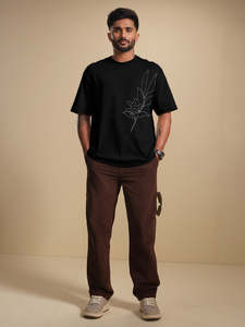 Camiseta de Hombre de Algodón Tejido Transpirable de Alta Calidad, Bordada, Talla Grande, Manga Corta, Logotipo Frontal, Estilo Hip Hop - Product Image 2