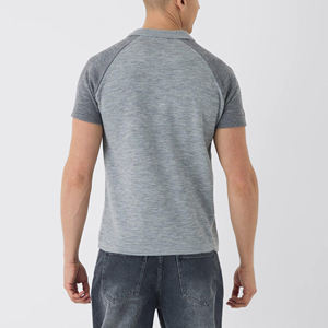 Nouvelles Chemises de Golf pour Hommes en Tricot Solide avec Logo Personnalisé, Respirantes, Séchage Rapide, Manches Courtes, Vêtements de Sport d'Extérieur, Imprimé Bicolore - Product Image 3