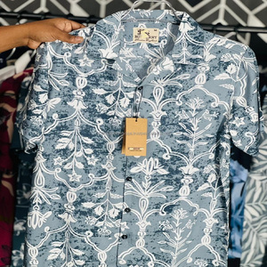 Camiseta de Manga Corta con Estampado Floral Hawaiano para Hombre, Modelo 01 de Marca Popular, de Poliéster, Lino y Viscosa, Talla L, Informal, para Otoño y Vacaciones de Verano - Product Image 3