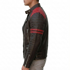 <b>Men</b> <b>Faux</b> <b>Leather</b> <b>Jacket</b> Oversized Bomber Zipper Stand Collar Windproof Casual Streetwear Outerwear - Product Image 4