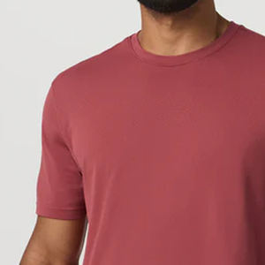 เสื้อคอกลม ดีไซน์คุณภาพสูง สีพื้นเรียบง่าย / เสื้อผ้าลำลองสำหรับผู้ซื้อจำนวนมาก แขนสั้น สำหรับผู้ชาย เสื้อผ้าลำลอง - Product Image 3