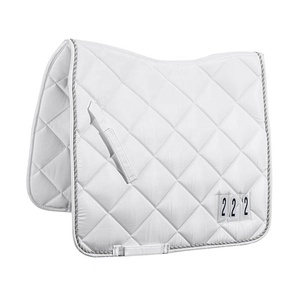 Customized Color Design Competition Dressage Saddle Pad with Numbering Pockets Jumping Horse Saddle Pad <b>Equestrian</b> Supplies - Product Image 1