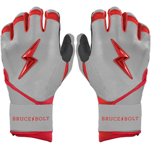 Guantes de Bateo Bruce Bolt de Cuero Cabretta de Primera Calidad, Diseño de Puño Largo 100% de Calidad - Product Image 6