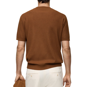 เสื้อยืดถักแบบมีโครงสร้าง คอกลม แขนสั้น ผ้าฝ้ายออร์แกนิค 100% สีสันปรับแต่งได้ พิมพ์โลโก้ตามสั่ง มีตัวอย่างฟรี - Product Image 3