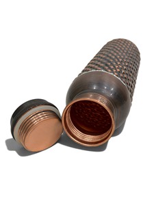 Botella de agua de cobre con puntos de primera calidad, exportaciones indias internacionales. (Cobre Puro Certificado) - Product Image 5