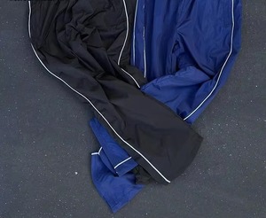Pantalon de survêtement en nylon empilé Whiteaura International Hip Pop, streetwear, écologique, coupe-vent, avec cordon de serrage, poids moyen - Product Image 2