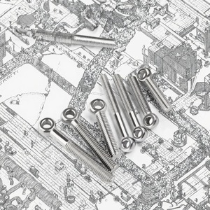 Stainless Steel Swivel Eyelet <b>Bolt</b> Zinc Finish M10 Threaded Fastening And Lifting Hardware Component - Product Image 3