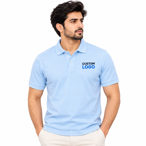 <b>Men's</b> Solid <b>Red</b> Short Sleeve <b>Polo</b> <b>Shirt</b> Casual Pique Knitted Top with Button Collar Custom Design Your Own Brand <b>Polo</b> <b>Shirt</b> - Product Image 2