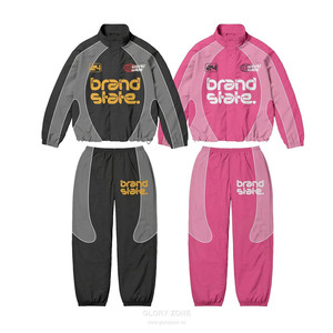 Conjunto deportivo impermeable de nailon personalizado Glory Zone, chándal con cremallera para hombre, venta al por mayor. - Product Image 4
