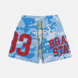 Pantalones cortos de baloncesto de camuflaje sublimados de alta calidad para hombre, pantalones cortos deportivos de malla personalizados para gimnasio, correr y entrenar - Product Image 3