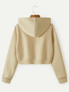 <span class=keywords><strong>Felpa</strong></span> <span class=keywords><strong>con</strong></span> <span class=keywords><strong>cappuccio</strong></span> ricamata 100% cotone da donna, <span class=keywords><strong>con</strong></span> spalle scese, <span class=keywords><strong>elegante</strong></span> e casual. - Product Image 2