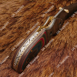 Cuchillo Plegable de Damasco de Alta Calidad, Forjado a Mano, Hoja Afilada Personalizada, Cuchillo de Bolsillo para Exteriores, EDC, Supervivencia, Caza, Micarta, OEM/ODM - Product Image 4