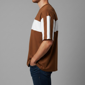 Camiseta Oversize de Algodón para Hombre, Lisa, Holgada, Cuello Redondo, Suave, Transpirable, Estilo Urbano de Verano, Suministro de Marca Privada - Product Image 4