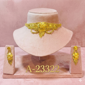 Rhodium Plated Alloy Zircon Flower Design Choker Necklace Set Link Chain Matching Earrings <b>Ring</b> Trendy Engagement <b>Indian</b> Wedding - Product Image 3