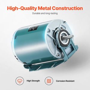 Moteur de ventilateur de four monophasé 1/4HP 1725RPM 5.2A 115V entraînement par courroie 0.39 \ "diamètre de l'arbre 0.78 \" longueur de l'arbre systèmes HVAC domestiques - Product Image 4