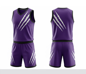 Uniforme de basket-ball personnalisé avec logo, sublimation, jersey et short en polyester respirant à séchage rapide, vêtements de sport d'équipe pour hommes, femmes et jeunes - Product Image 4