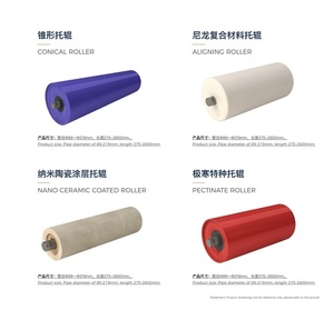 Rol karet pembawa gravitasi baja ringan melalui roda tugas berat konveyor baja <span class=keywords><strong>Idler</strong></span> rol karet untuk industri pertambangan - Product Image 5