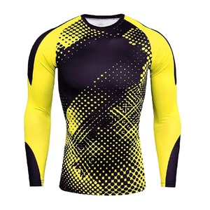 High Quality Eco-Friendly Quick Dry Full Sleeve MMA Rash Guards Men Customizable Options Breathable Polyester/Nylon Customized - Product Image 6