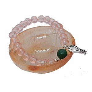 Bracelet en perles de cristal de jade vert et quartz cerise de haute qualité, bijou de charme tendance pour hommes et femmes, pour la méditation énergétique - Product Image 4