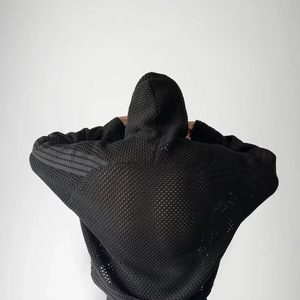 Conjunto de 2 piezas para hombre: Sudadera con capucha corta con lavado ácido y shorts vintage, shorts descoloridos por el sol, sudadera con capucha con cremallera y estampado serigrafiado. - Product Image 4