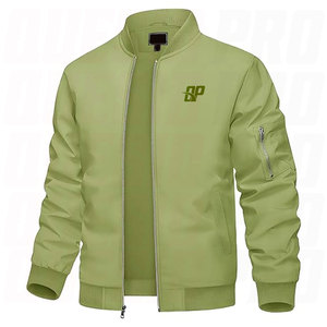 แจ็คเก็ตเบสบอลแบบกำหนดเองขายส่ง เสื้อโค้ทบอมเบอร์ฤดูหนาว แขนเสื้อถักแบบริบ ขอบเอวปักลาย ปักโลโก้ทีม โรงเรียน แบรนด์ต่างๆ - Product Image 1