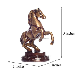 Estatua de Caballo de Latón Macizo Hecha a Mano, Estilo Antiguo, Escultura Decorativa de Animal para Decoración de Interiores de Hogar, Oficina y Hotel - Product Image 3