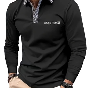 เสื้อโปโลผู้ชายขายดีที่สุดสำหรับฤดูใบไม้ผลิและฤดูใบไม้ร่วง ผ้าเจอร์ซีย์สวมใส่สบาย เหมาะเป็นของขวัญ - Product Image 4