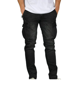 Jean slim homme 2026 coupe crayon, style urbain, délavé, respirant, en denim tissé extensible et confortable, qualité OEM économique - Product Image 5