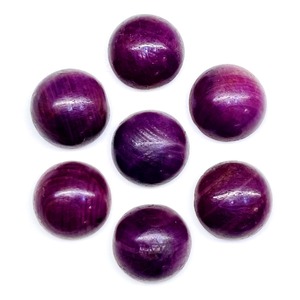 Pierre précieuse cabochon ronde en rubis AAA, 12 mm, rubis rouge, pierres précieuses en vrac, prix de gros, lot en vrac pour la fabrication de bijoux, provenance Inde - Product Image 1