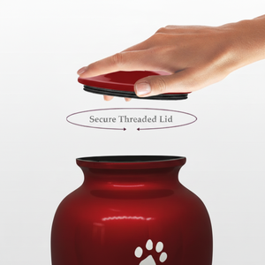 Urna para Cenizas de Mascotas, Urna Funeraria para Perros y Gatos, Recuerdo Metálico con Huella Personalizada, Color Azul Marino, Pequeño Tarro, Color Personalizado - Product Image 5