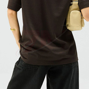 Camiseta de Algodón Premium para Mujer, Corte Holgado, Tejido Suave y Transpirable, Ropa Casual de Verano, Moda Diaria - Product Image 5