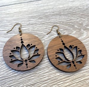Pendientes colgantes de madera con diseño de sol y luna, ideales para fiestas, uso diario, festivos, ligeros, elegantes, hechos a mano, para mujer, joyería llamativa. - Product Image 6