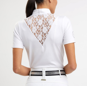 Customized Women's Equestrian Base Layer Show <b>Shirts</b> Breathable Elastic Fabric Horse Riding Clothing Short Sleeves Modern Luxury - Product Image 6