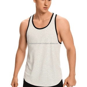 <b>Mens</b> Custom Undershirt Crew Neck Sleeveless Polyester/Cotton Breathable - Product Image 6
