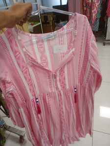 Vestido Chic y Femenino con Estampado Paisley, Manga Larga, Estilo Boho, Color Rosa Pastel, Kurti de Algodón Elástico y Corte Holgado - Product Image 5