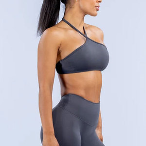 Ropa Deportiva Personalizada para Mujer, Sujetador Deportivo, Diseño Halter sin Espalda, Transpirable, Ligero, para Fisicoculturismo - Product Image 3