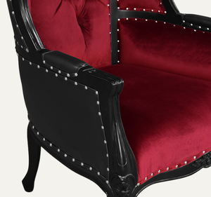 Chaise Trône de Luxe en Bois de Mahagoni Massif de Style Européen, Durable, pour Appartement et Salon - Product Image 3