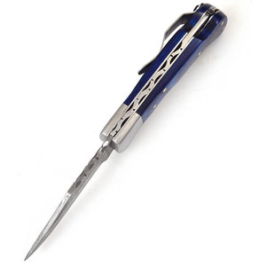 Damascus Steel Folding Pocket Knife Handmade Premium Pattern Design Outdoor <b>Camping</b> Hiking Fishing Travel Utility <b>Tool</b> - Product Image 2