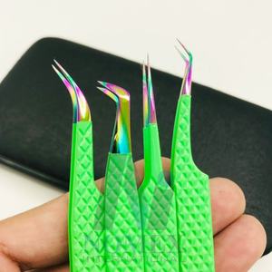 Pinzas Verdes con Punta de Volumen Multi-Boot, Juego de Pinzas para Pestañas a Precios de Mayoreo, Acero Inoxidable, Calidad Fina Garantizada - Product Image 5