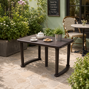 Modern Lightweight Contemporary <b>Outdoor</b> Dining <b>Table</b> Oak Hotel Villa Apartment Bedroom Living Room Virgin <b>Plastic</b> Waterproof - Product Image 2