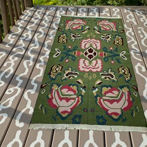 Handwoven Wool Area Rug with Abstract Design Modern Non-Slip Eco-Friendly <b>Carpet</b> <b>for</b> Living Room & Home Decor - Product Image 1