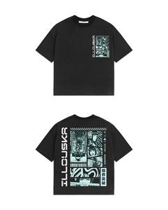 Collection de t-shirts graphiques surdimensionnés noirs |   T-shirt Streetwear Sector Void Cybernet |   T-shirt coupe ample personnalisé OEM Marque privée - Product Image 3