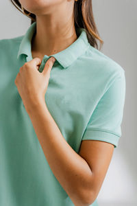 Chemise polo pour femme, sur mesure, 100% coton, pour l'été, vêtements décontractés, logo brodé, appliques, 200GSM, chemises polo de golf pour femme - Product Image 5