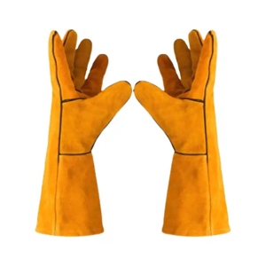 ถุงมือเชื่อมหนังวัวสะท้อนแสงคุณภาพสูง ป้องกันความร้อนและประกายไฟ สำหรับงานอุตสาหกรรมและการใช้งานประจำวัน - Product Image 1