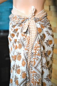 Boho Style Hand Block Print Cotton <b>Sarong</b> Indian Handmade Beach <b>Wrap</b> Pareo Summer Vacation Wear - Product Image 4