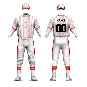 Ensemble d'uniformes de baseball personnalisables légers à manches courtes, séchage rapide, respirants, design uni pour l'extérieur, faible MOQ, nom et numéro d'équipe - Product Image 4