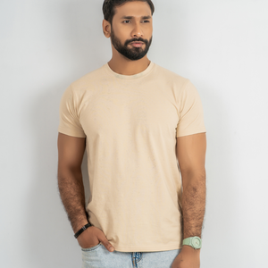 Camiseta de manga corta para mujer, transpirable, sostenible, de color sólido, cuello redondo, corte regular, 100% algodón peinado, estilo casual. - Product Image 4
