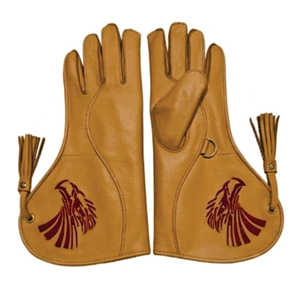 Guantes de Cetrería 100% Cuero al por Mayor, Guantes de Seguridad para el Manejo de Aves, Guantes de Caza de Águilas Hechos de Cuero - Product Image 1