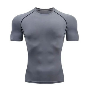 Wholesale Custom Heat-Transfer Printed UPF50 BJJ Rashguard <b>Shirts</b> Men <b>Compression</b> Fitness Gym Shorts Sleeve Breathable MMA <b>Shirt</b> - Product Image 2