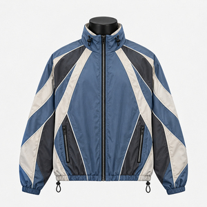 Chaqueta de Forro Polar Azul para Hombre, con Cierre de Cremallera de un Cuarto, Transpirable, Informal, de Punto, Manga Larga, Color Sólido, para Otoño, Ropa Exterior para Ciclismo - Product Image 2